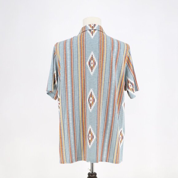 NWT FRYE Men's Slate Stripe Aztec Short Sleeve Knit Shirt Size XXL - Picture 5 of 8